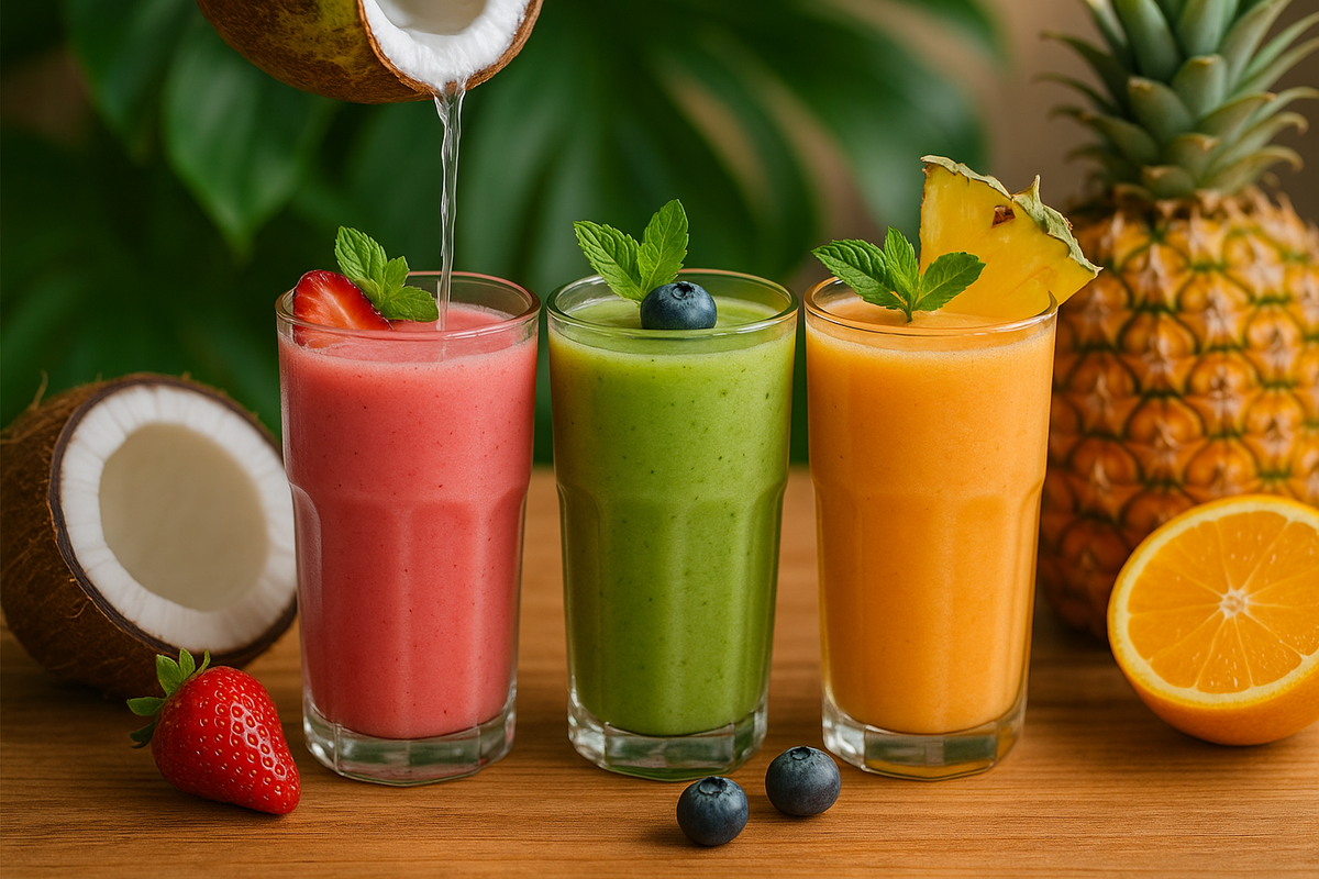 lactation smoothies made with coconut water