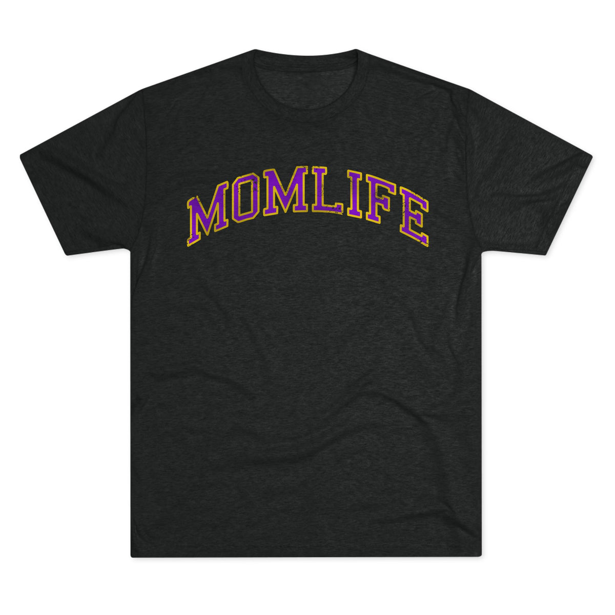 PURPLE and GOLD Football Mom Shirt - Bun Maternity & Mama