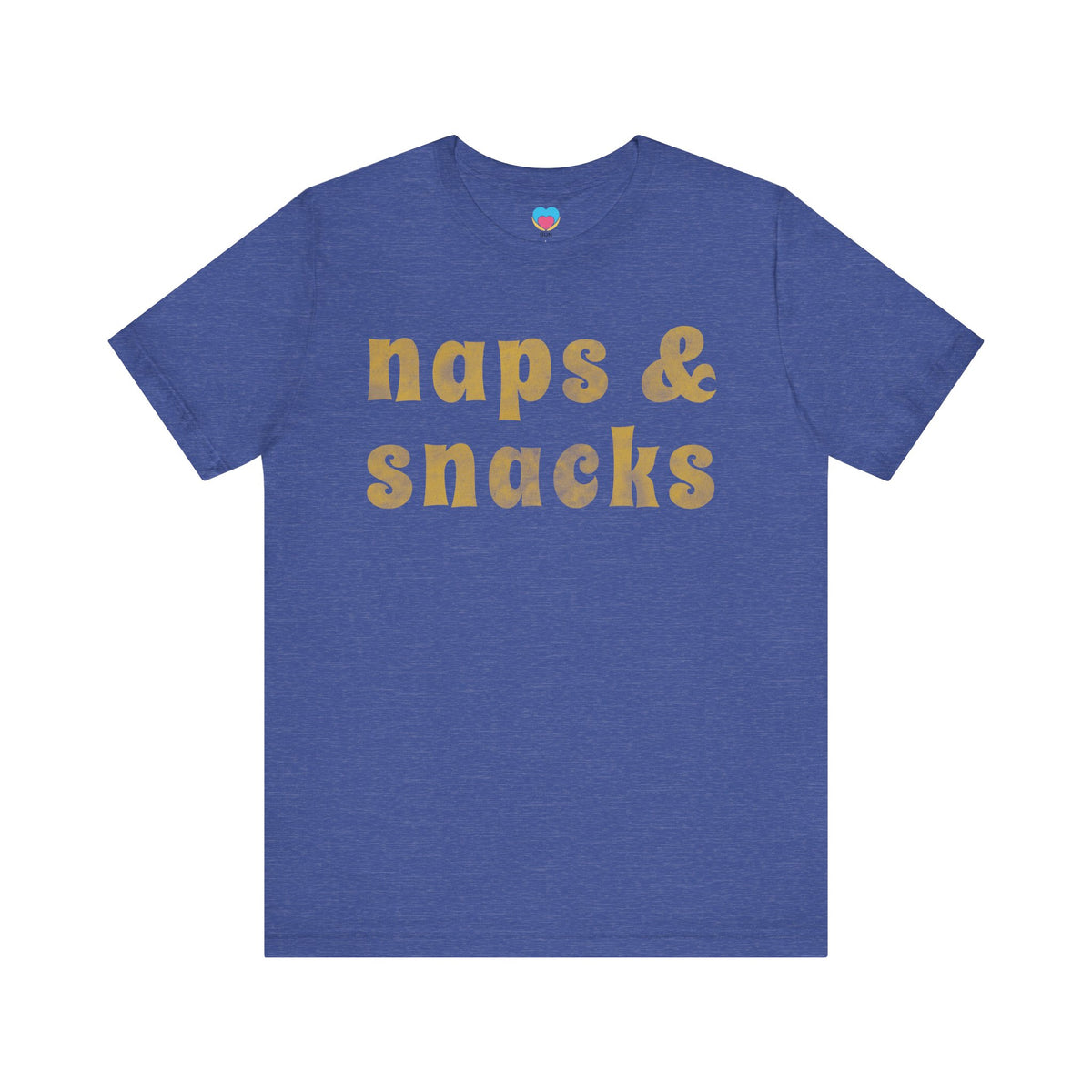 naps and snacks tee shirt blue color
