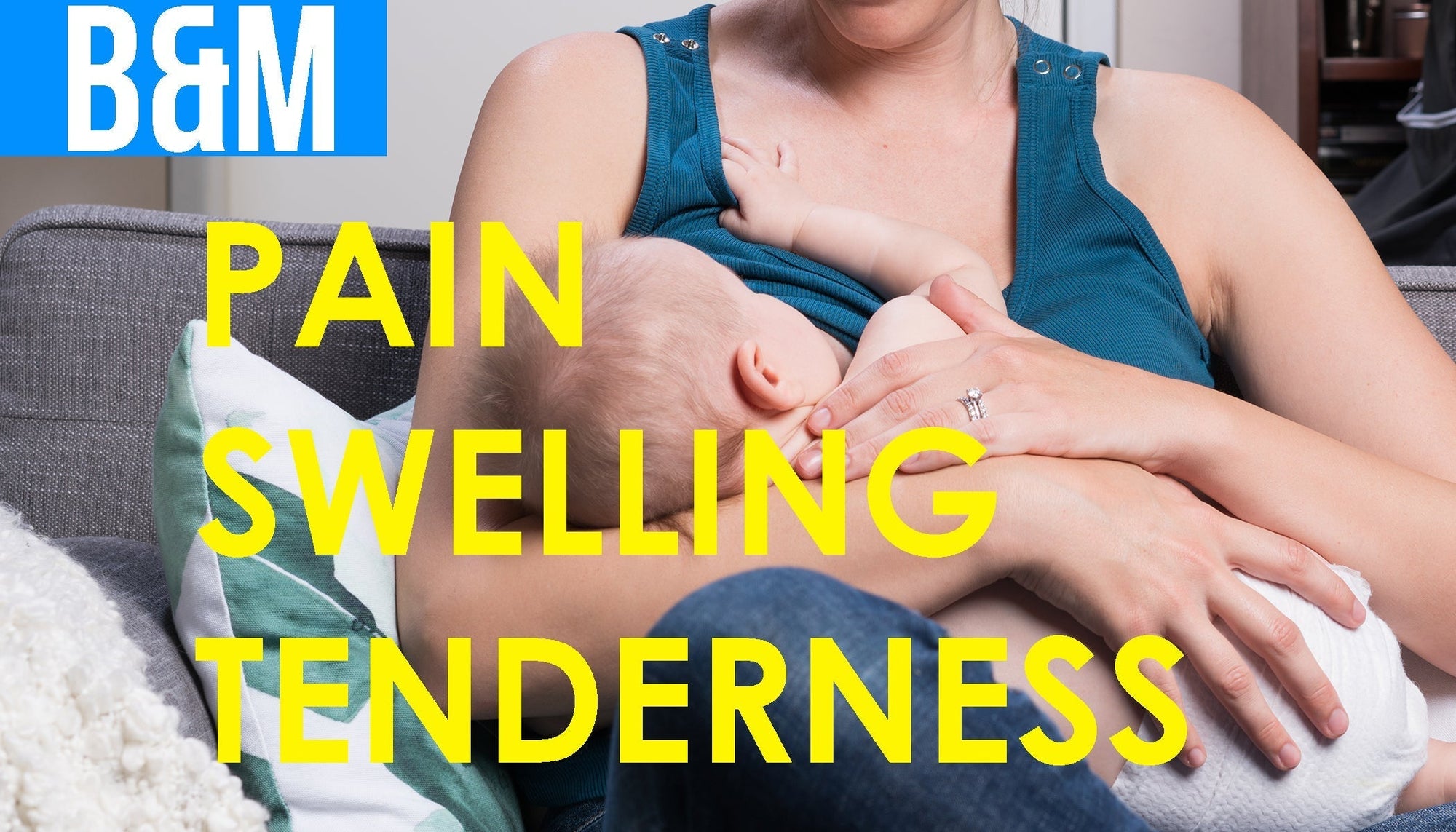 nursing mom with clogged milk ducts