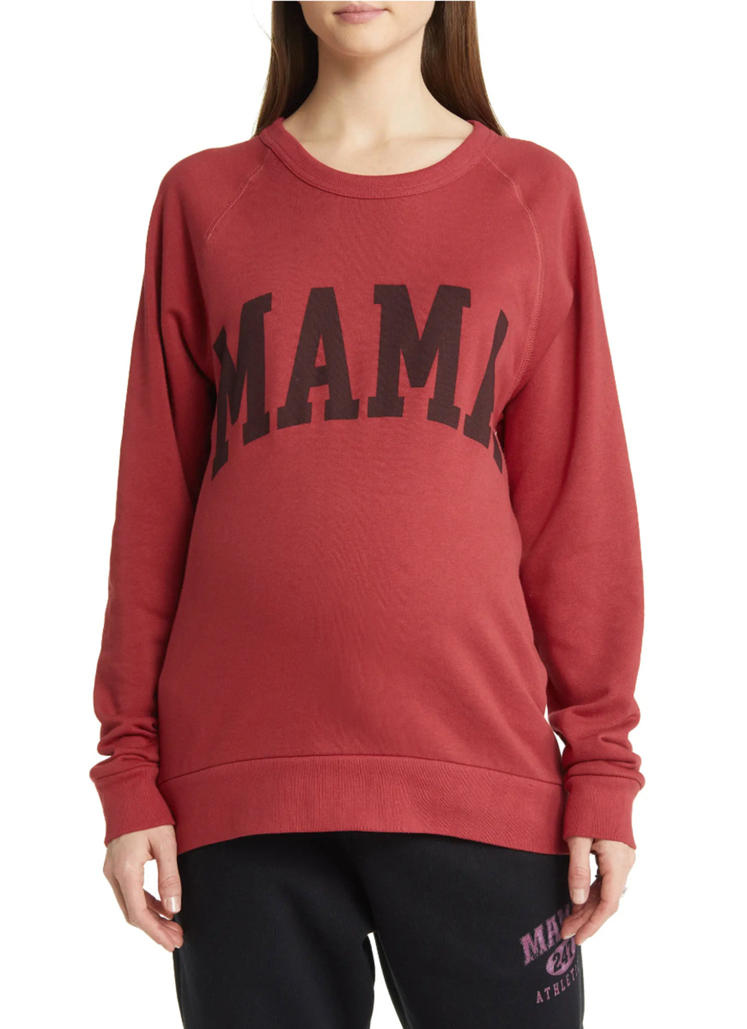MAMA collegiate print mom sweatshirt