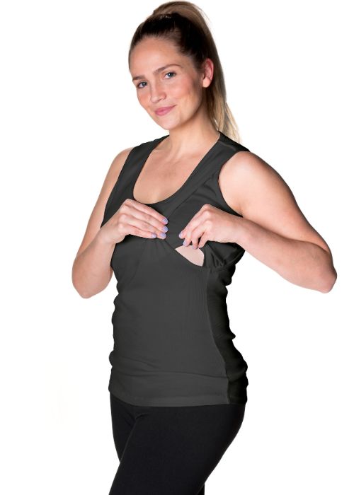 All Day Ribbed Side Nursing Tank Top
