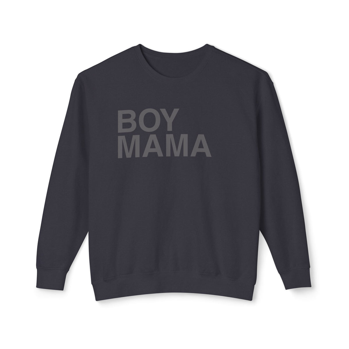 boy mom sweatshirt black color with gray boy mama graphic print