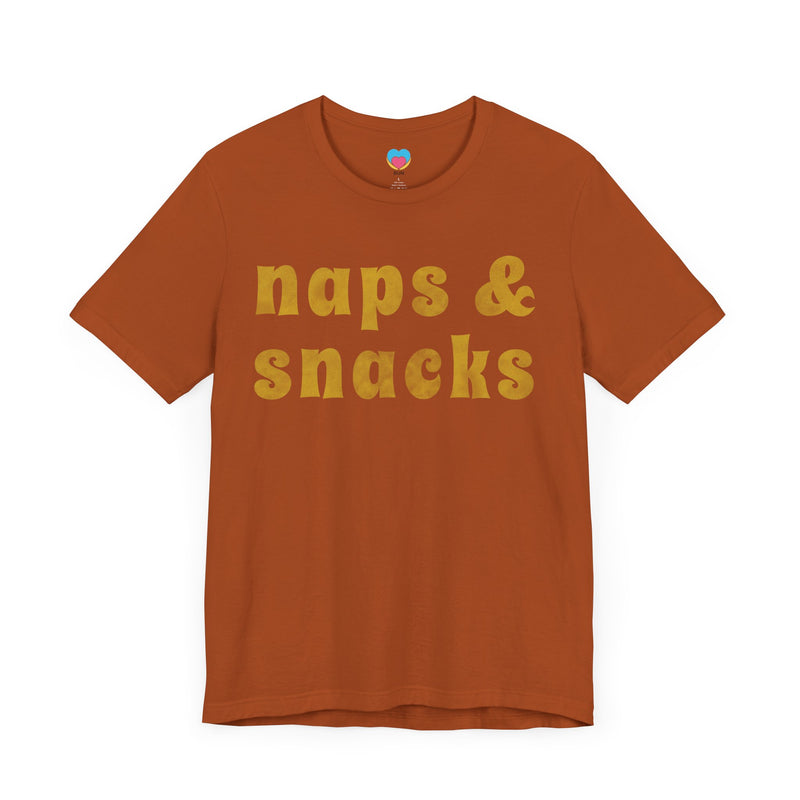 naps and snacks t shirt autumn color