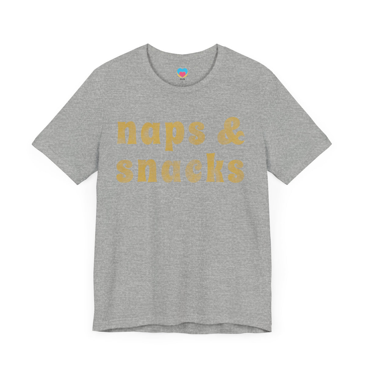 naps and snacks t shirt heather gray 
