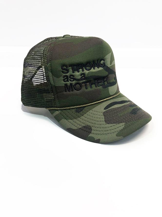 Strong As A Mother Trucker Hat Hat Bun Maternity Nursing Apparel 