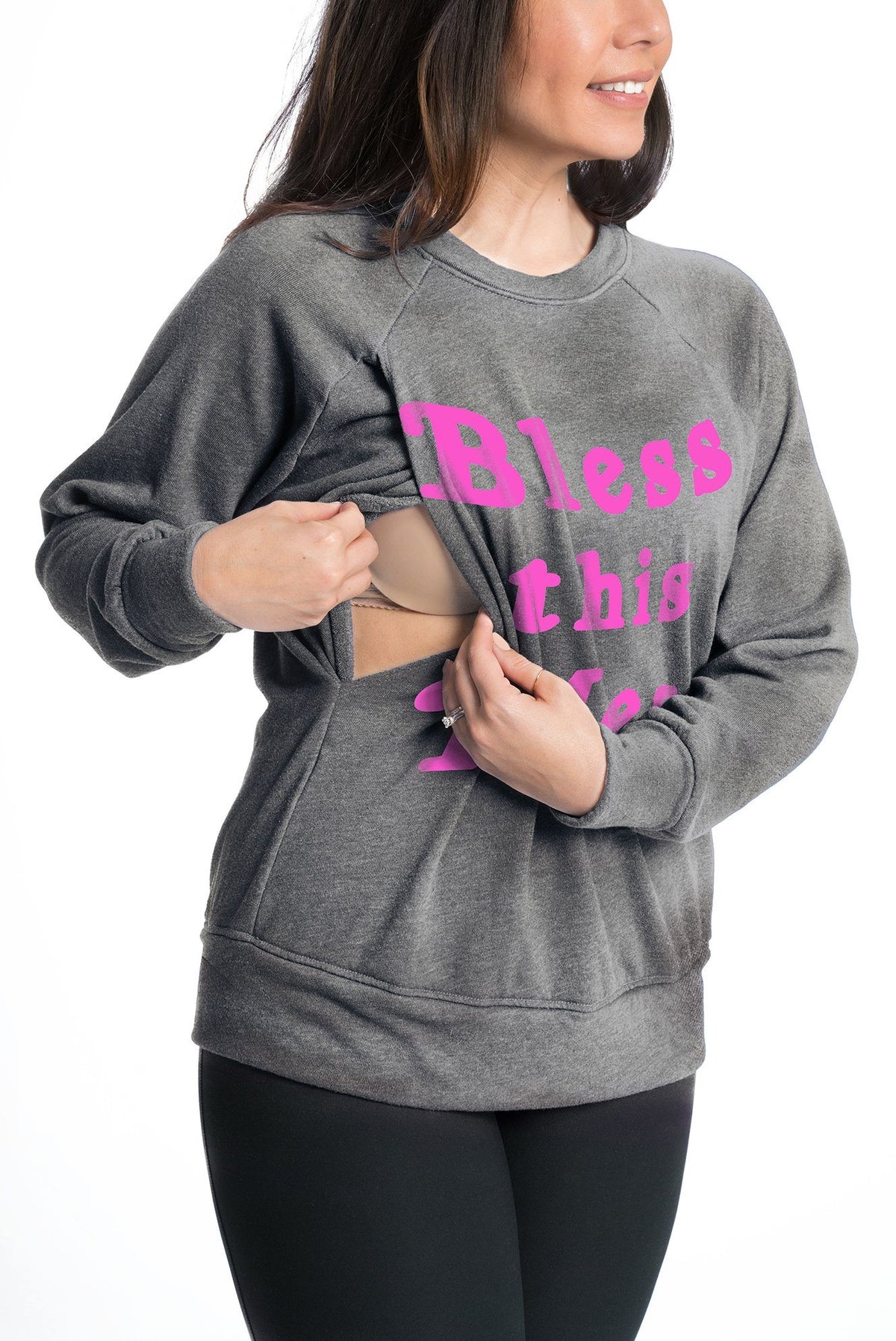 Bless This Nursing Pullover - Bun Maternity & Mama