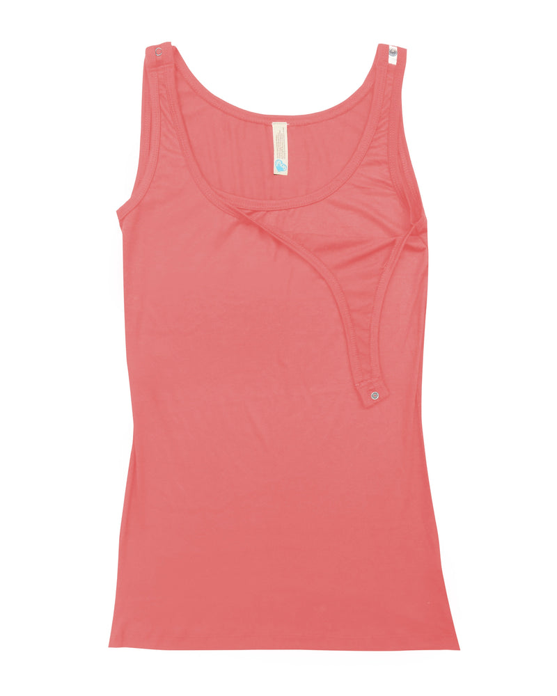 Long Snap Tank Top Bun Maternity Nursing Apparel 