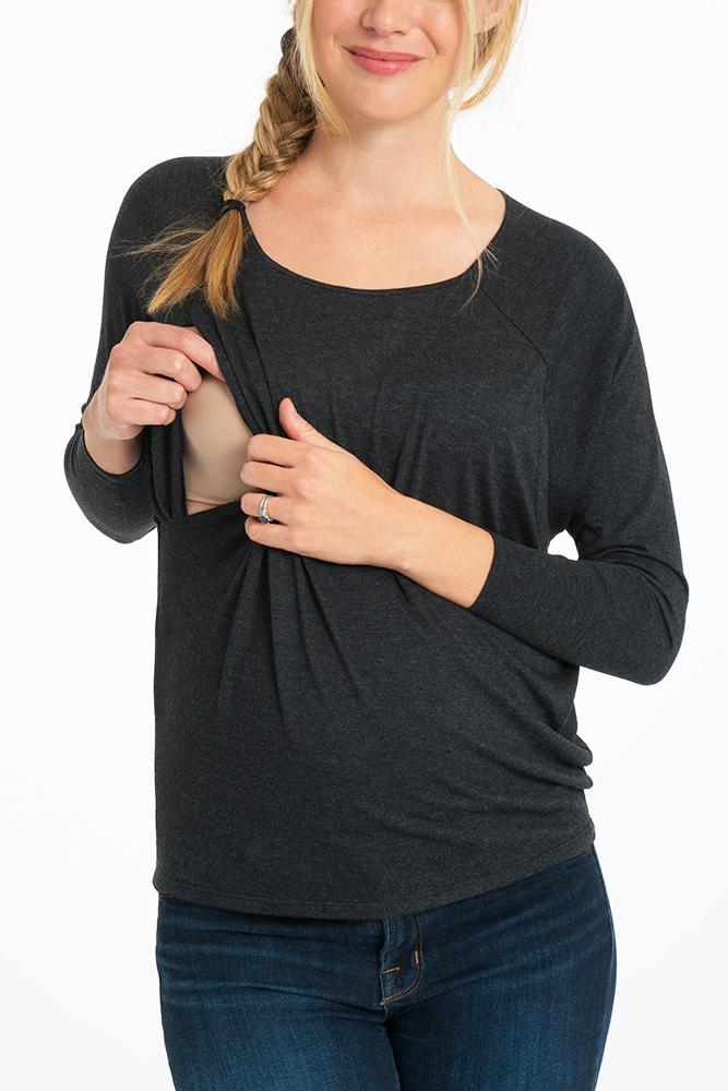 Bliss Maternity Nursing Longsleeve Longsleeve Top Bun Maternity Nursing Apparel 