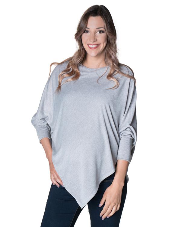 Asymmetrical Maternity Nursing Poncho Poncho Bun Maternity Nursing Apparel 