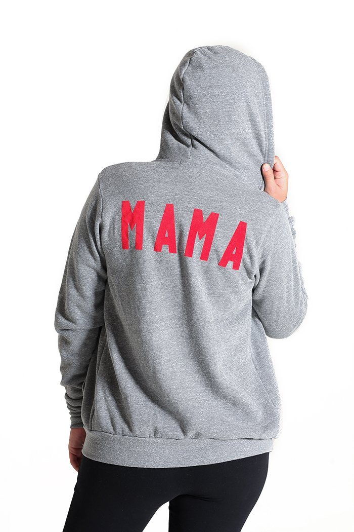 Gray MAMA Hoodie - Bun Maternity & Mama