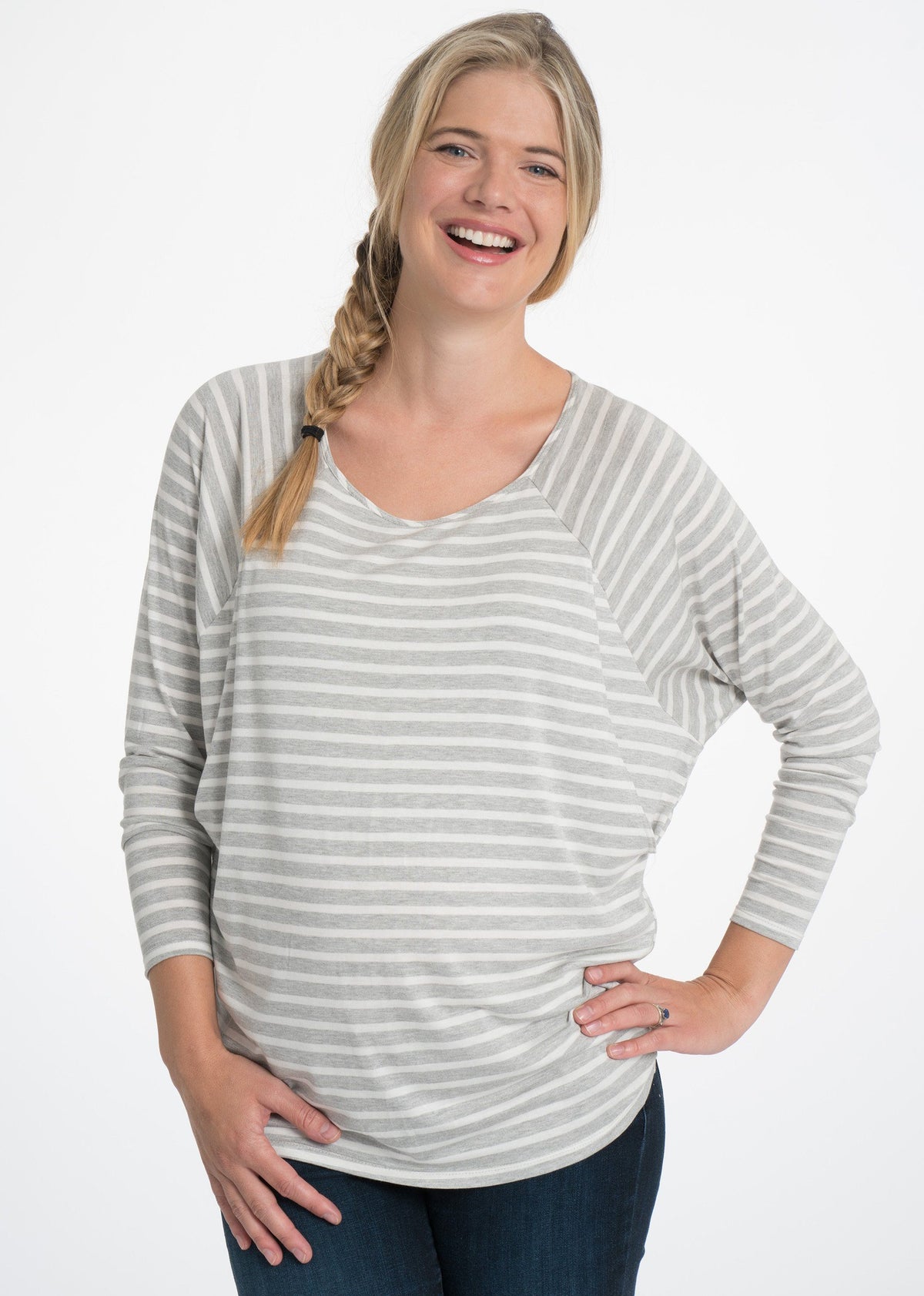 Softie nursing t shirt Longsleeve Top Bun Maternity Nursing Apparel Small 